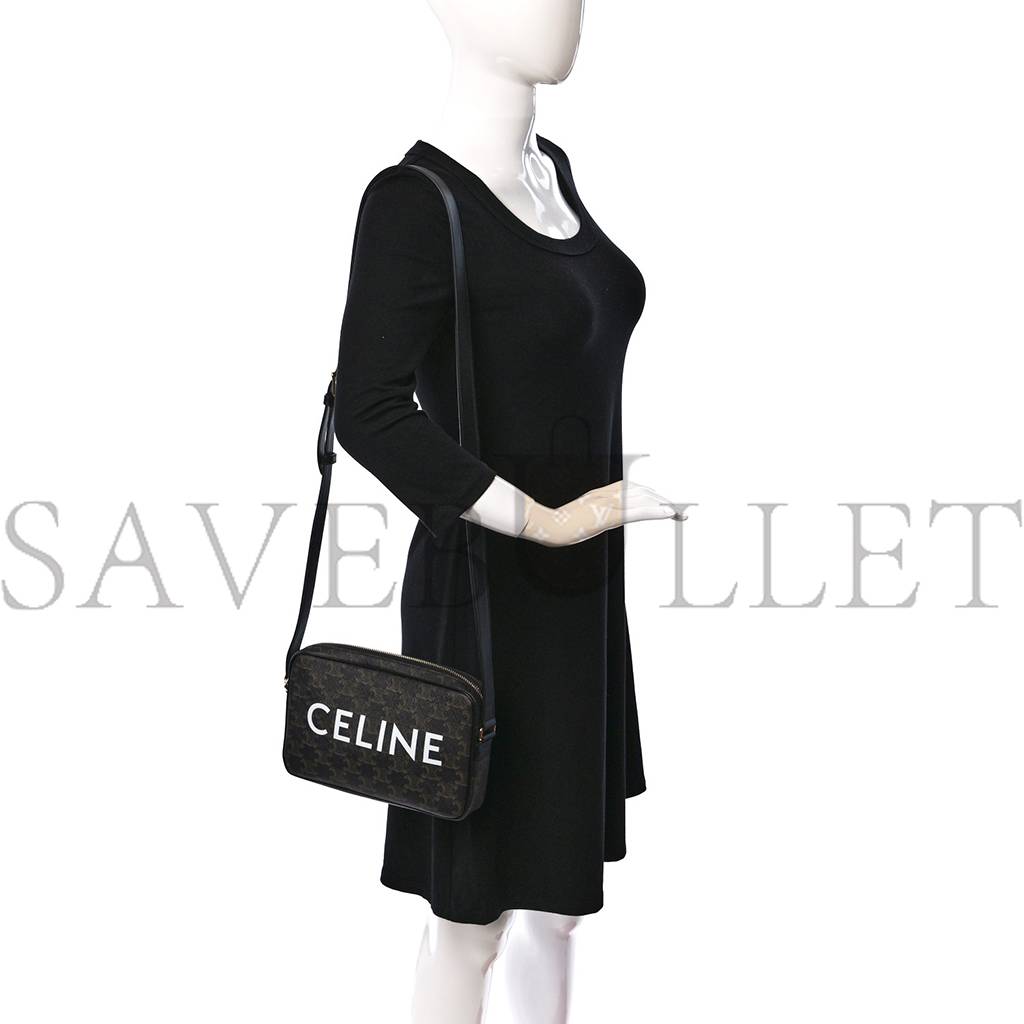 Ce**e triomphe canvas medium messenger bag black (23*15*4cm)