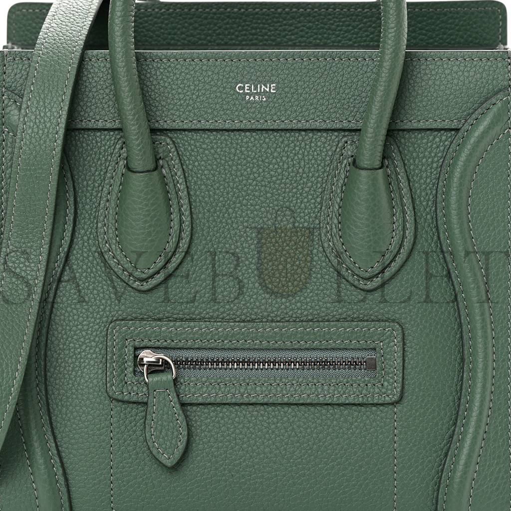 ce**e drummed calfskin nano lU*gage celadon (21*20*10cm)