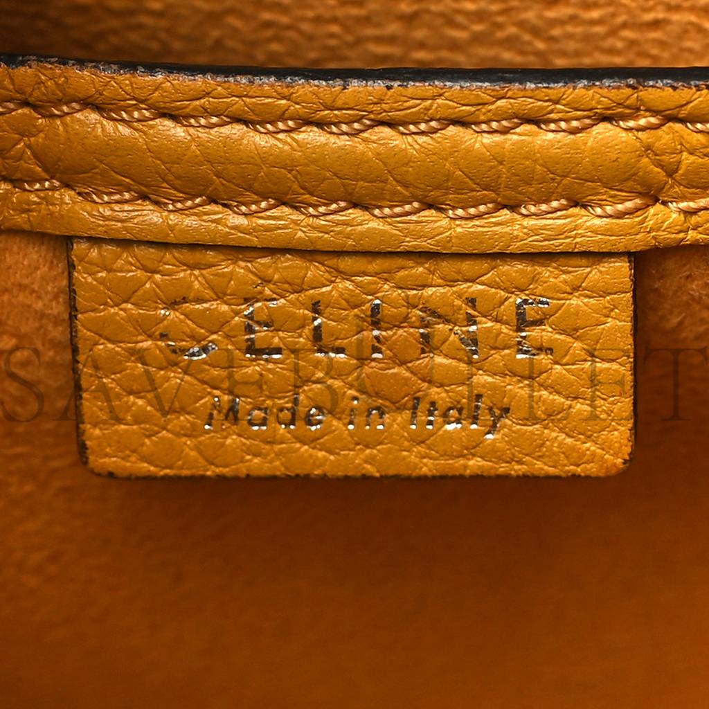 ce**e drummed calfskin nano lU*gage ocre (20*20*10cm)