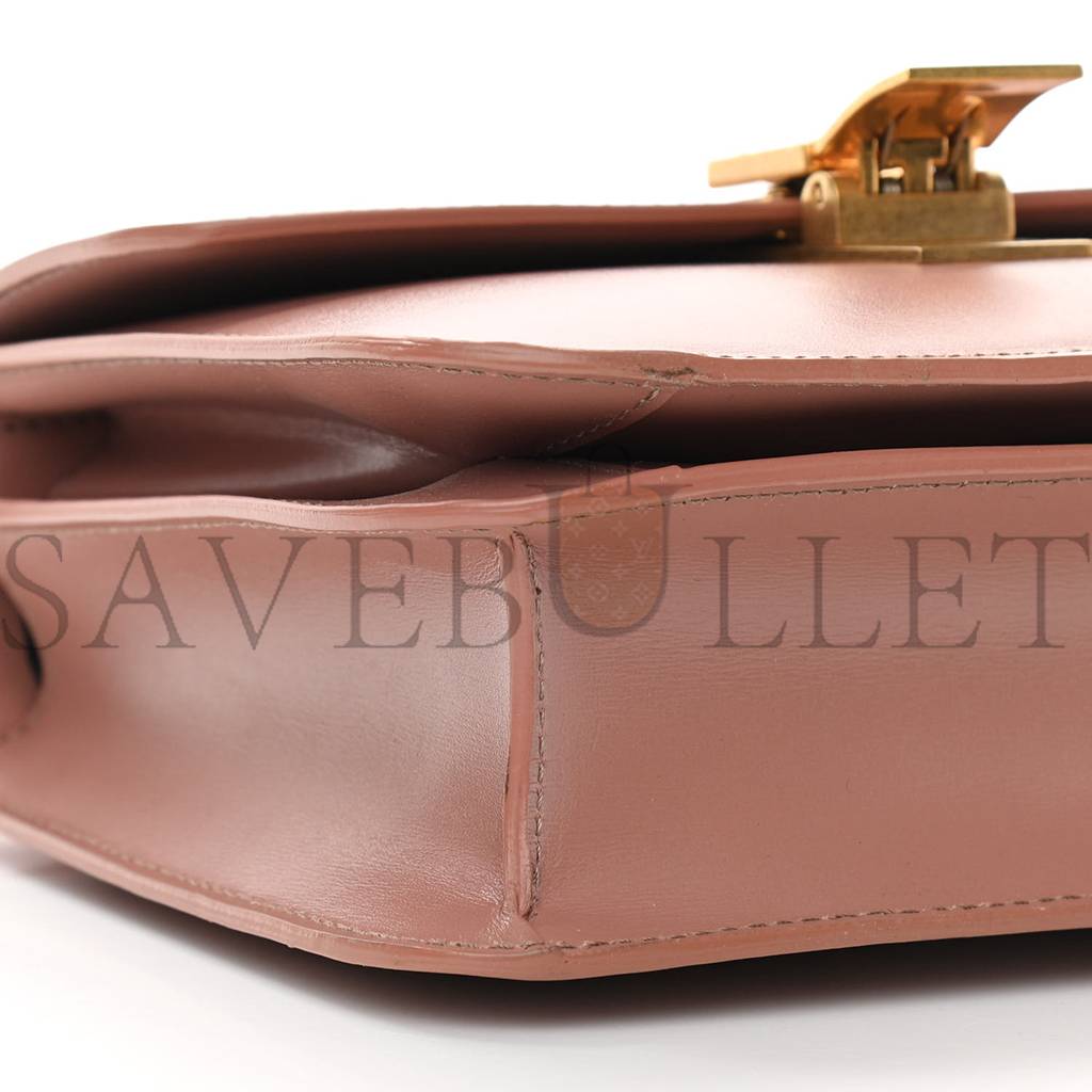 Ce**e box calfskin teen classic box flap bag antique rose (18*15*6cm)