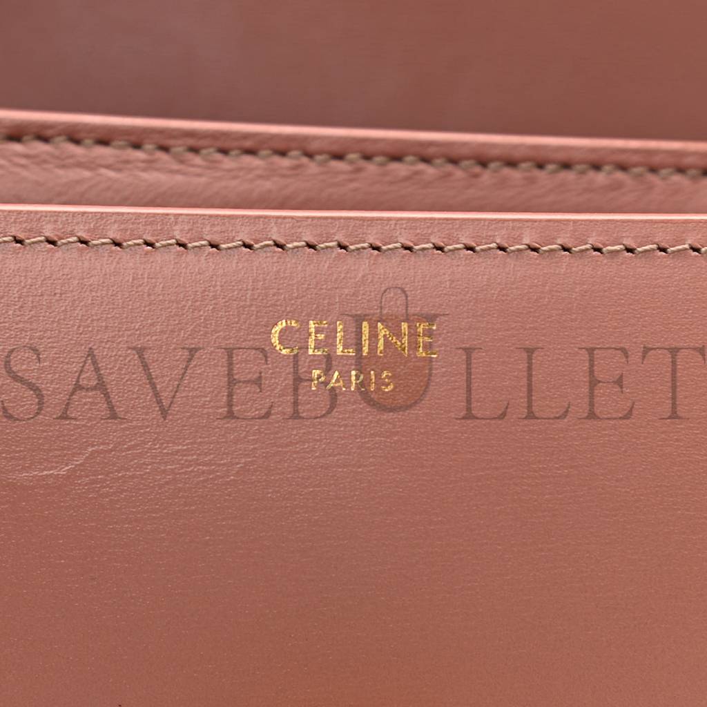 Ce**e box calfskin teen classic box flap bag antique rose (18*15*6cm)