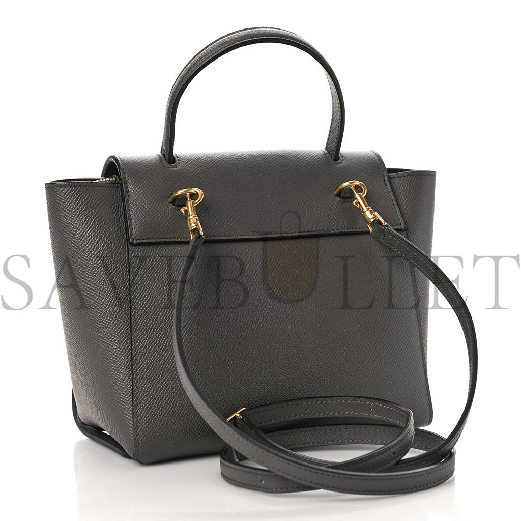 Ce**e grained calfskin nano belt bag grey (20*19*11cm)