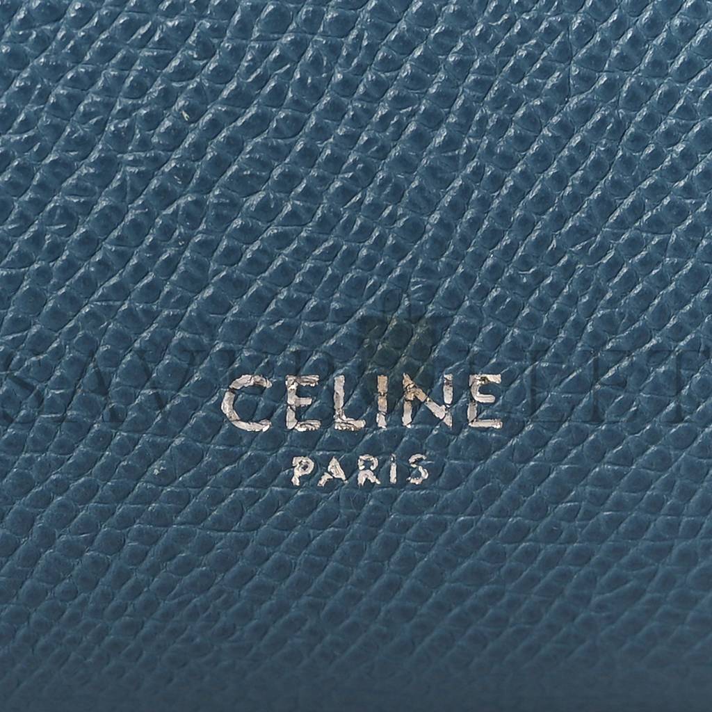Ce**e grained calfskin mini belt bag slate blue (23*22*15cm)
