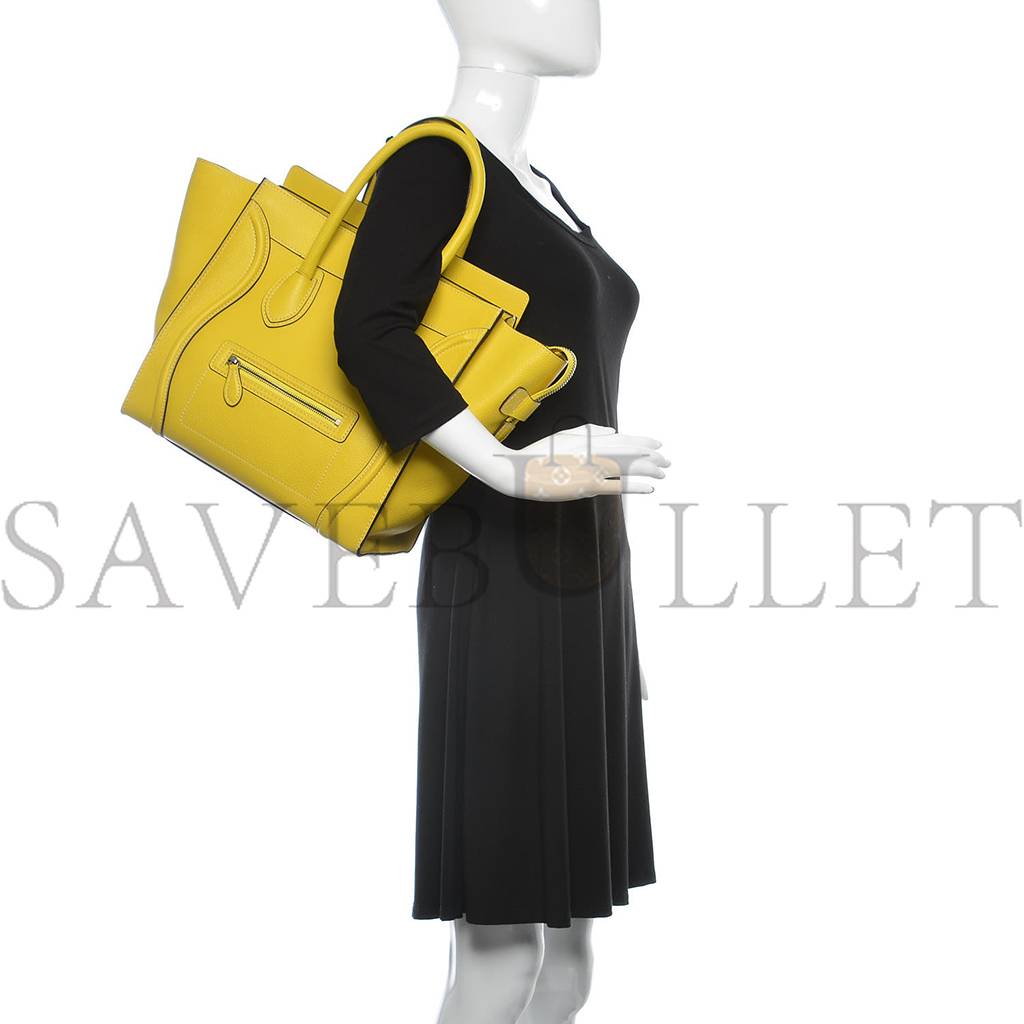ce**e drummed calfskin mini lU*gage citron (30*29*17cm)