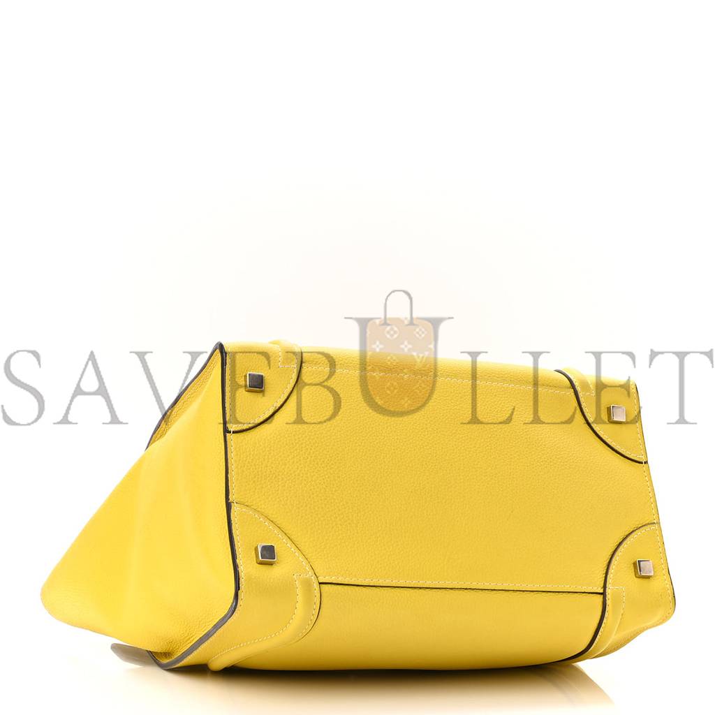 ce**e drummed calfskin mini lU*gage citron (30*29*17cm)