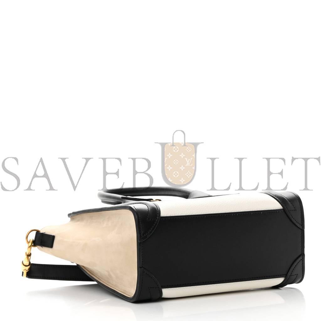ce**e baby grained calfskin nubuck nano tri-color lU*gage white light taupe (21*20*10cm)