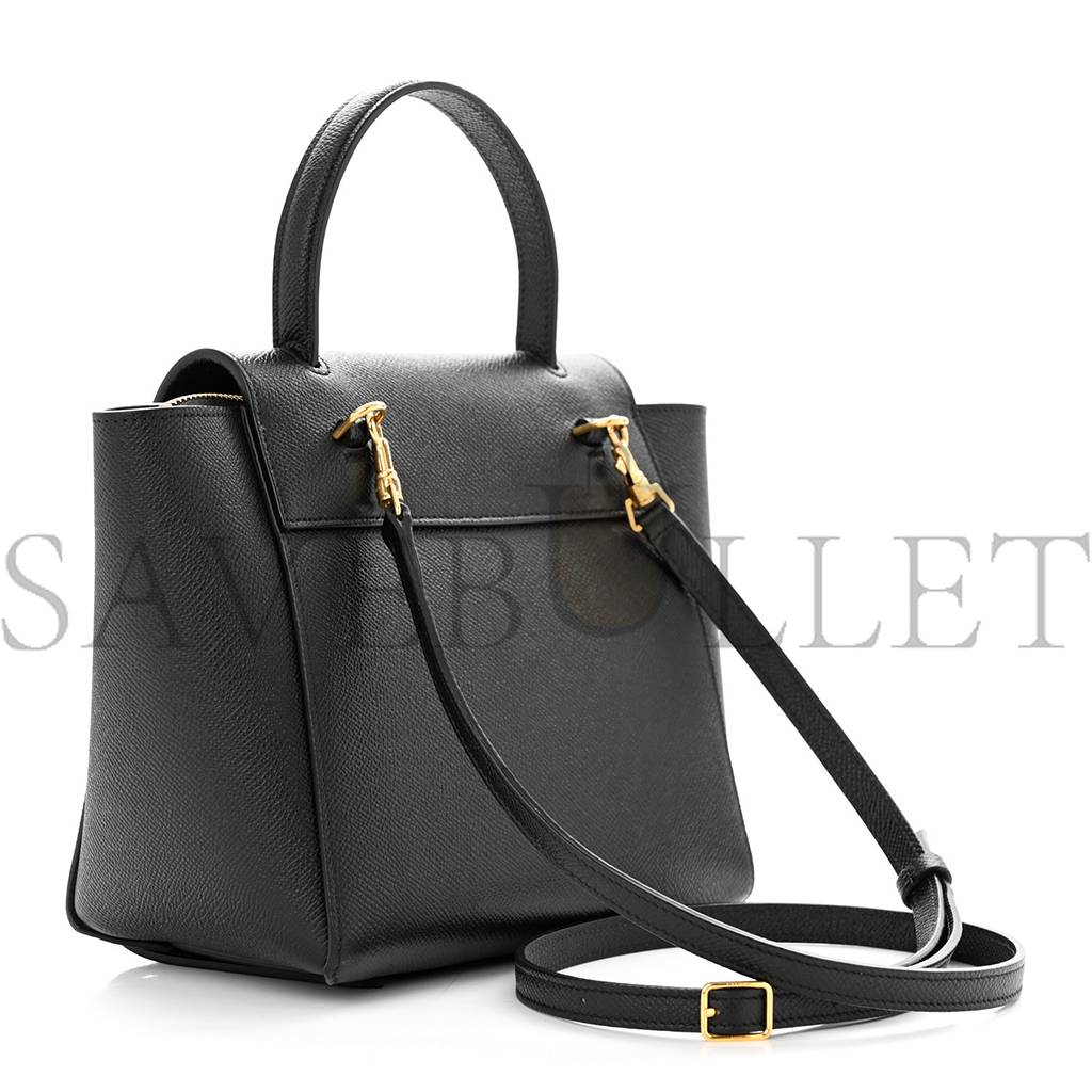 Ce**e grained calfskin nano belt bag black (20*15*10cm)