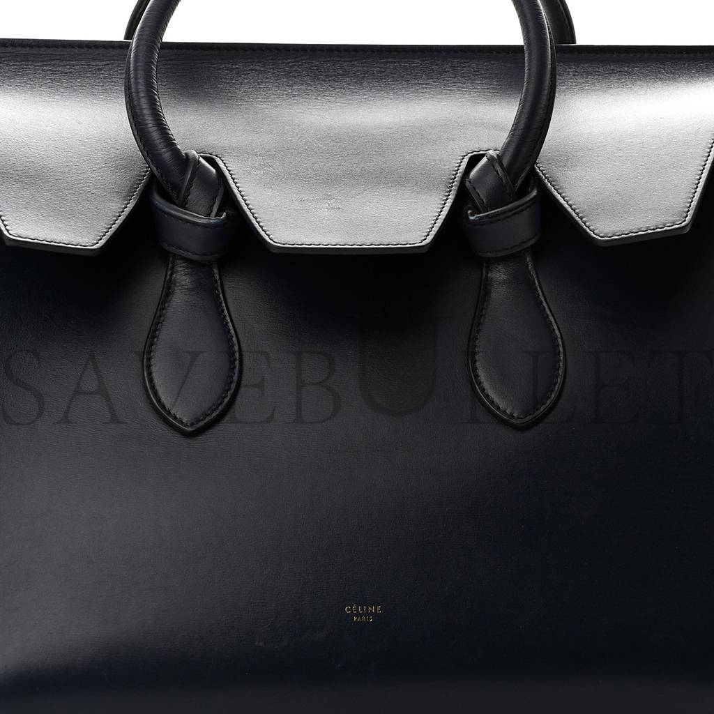 Ce**e palmelato calfskin medium tie knot tote midnight (28*28*20cm)