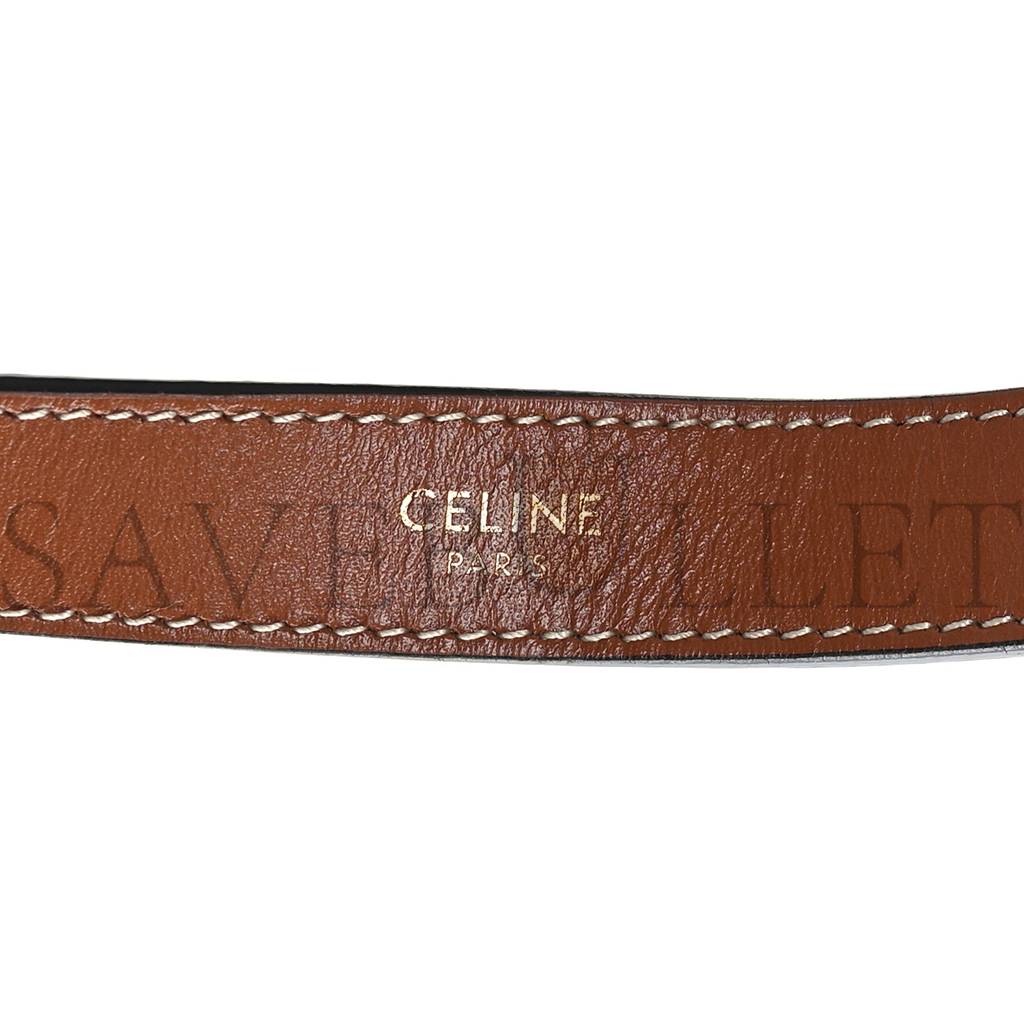 Ce**e triomphe canvas calfskin ava shoulder bag tan (25*19*7cm)