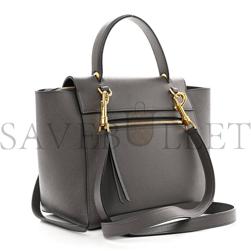 Ce**e grained calfskin nano belt bag grey (25*24*13cm)