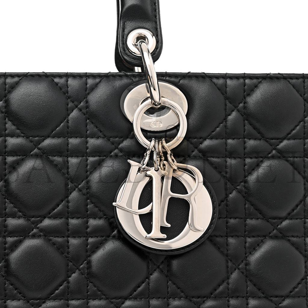 lambskin cannage large lady D*or black